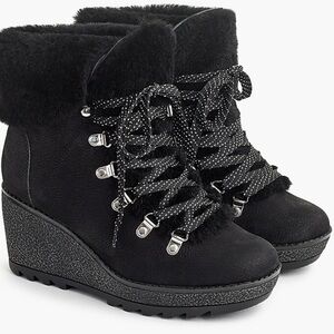 J CREW Nordic wedge boots size 8